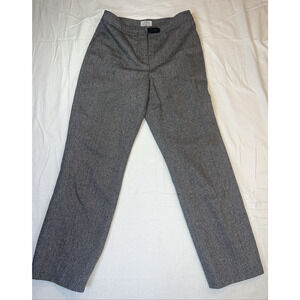 Ann Taylor Loft Wool Blend Black And White Herringbone Pants Size 10P Lined